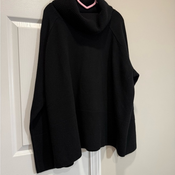Athleta Alpine Black Merino Wool Cashmere turtleneck sweater Sz XL - Picture 10 of 16